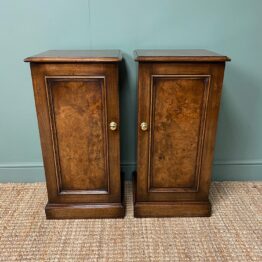 Stunning Pair of Burr Walnut Bedside Cabinets