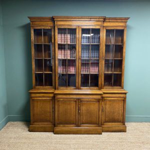 Solid Oak Antique Library Bookcase