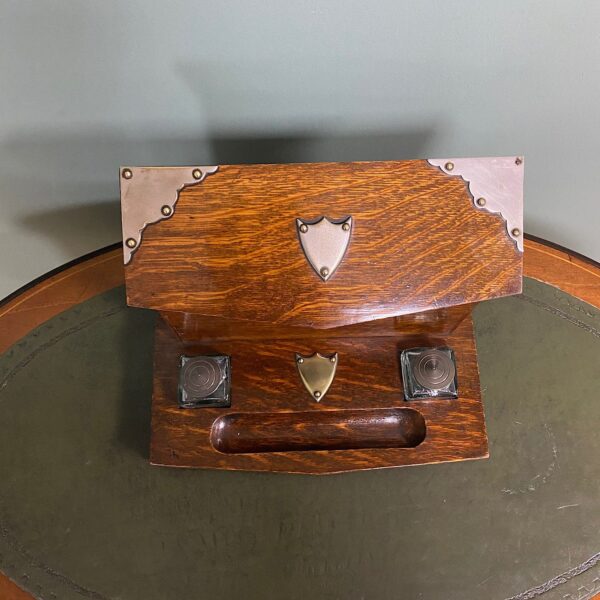 Quality Victorian Oak Antique Stationary Box
