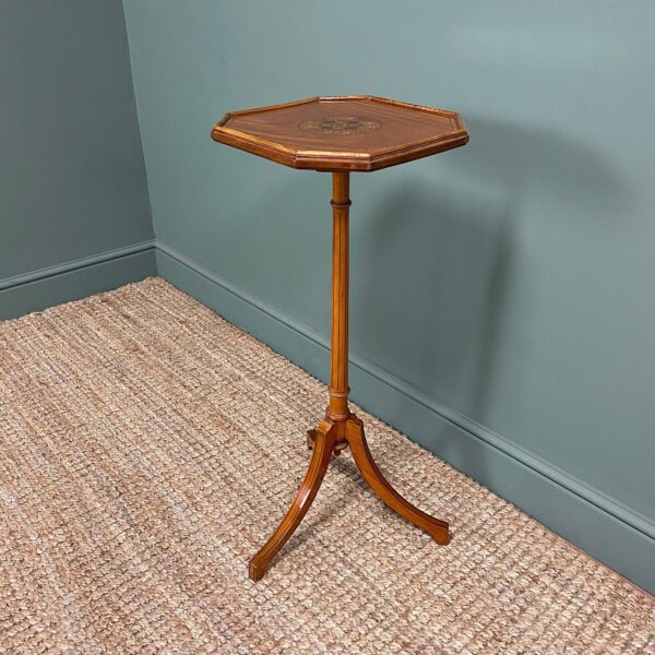 Unusual Satinwood Victorian Jardinière / Side Table