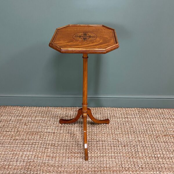 Unusual Satinwood Victorian Jardinière / Side Table