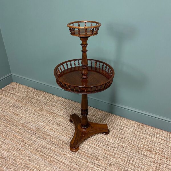 Spectacular Victorian Rosewood Circular Antique Occasional Table