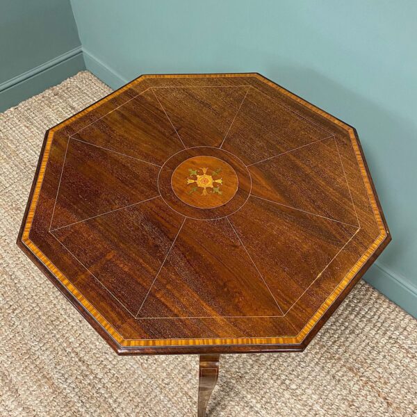 Spectacular Quality Inlaid Mahogany Antique Centre Table / Lamp Table