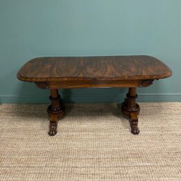 Rare Large Spectacular Figured Rosewood Antique Sofa / Console Table