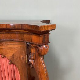 Spectacular Figured Rosewood Serpentine Victorian Antique Credenza