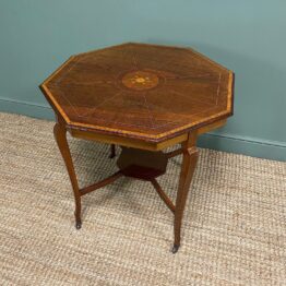 Spectacular Quality Inlaid Mahogany Antique Centre Table / Lamp Table