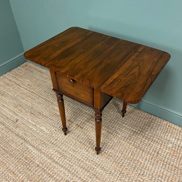 Rare Regency Rosewood Small Antique Pembroke Table