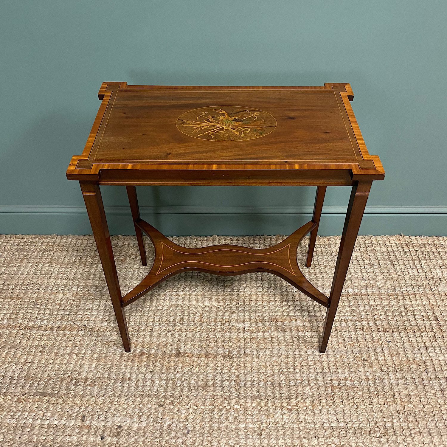 Fine Quality Edwardian Inlaid Mahogany Antique Side Table