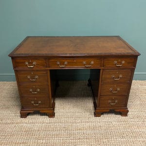 Edwardian Mahogany Antique Desk by Heal & Son