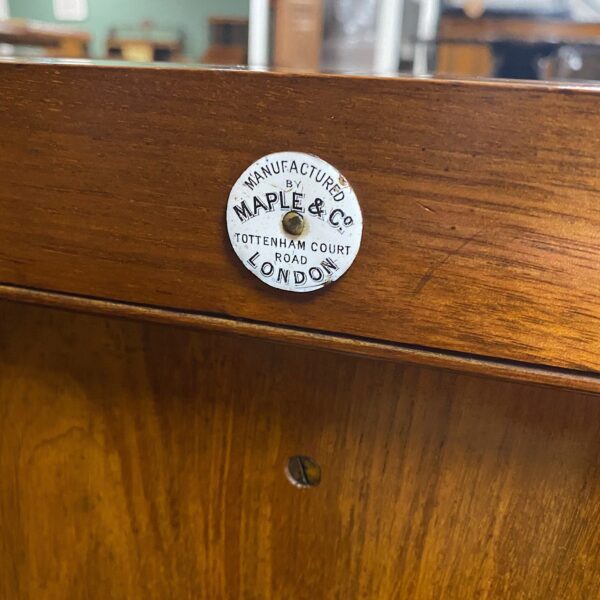 Outstanding Victorian Walnut Antique Library Bookcase by Maple & Co