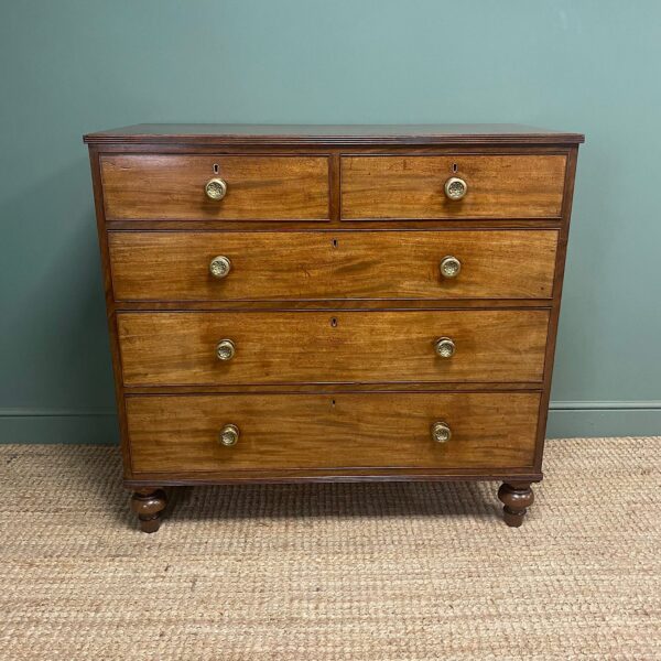 Quality Regency Mahogany Antique Chest Of Drawers