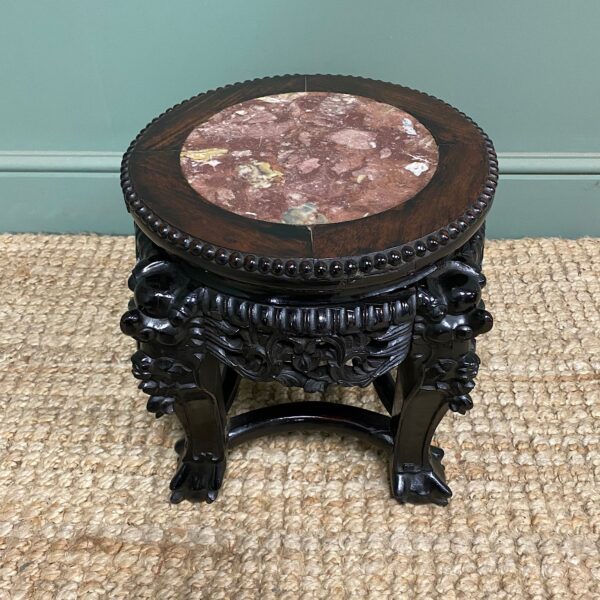 Small Chinese Antique Marble Coffee Table