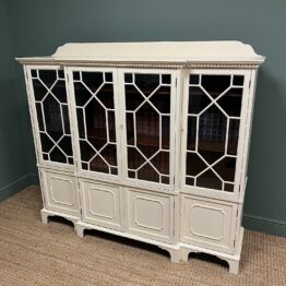 Large Victorian Painted Antique Bookcase