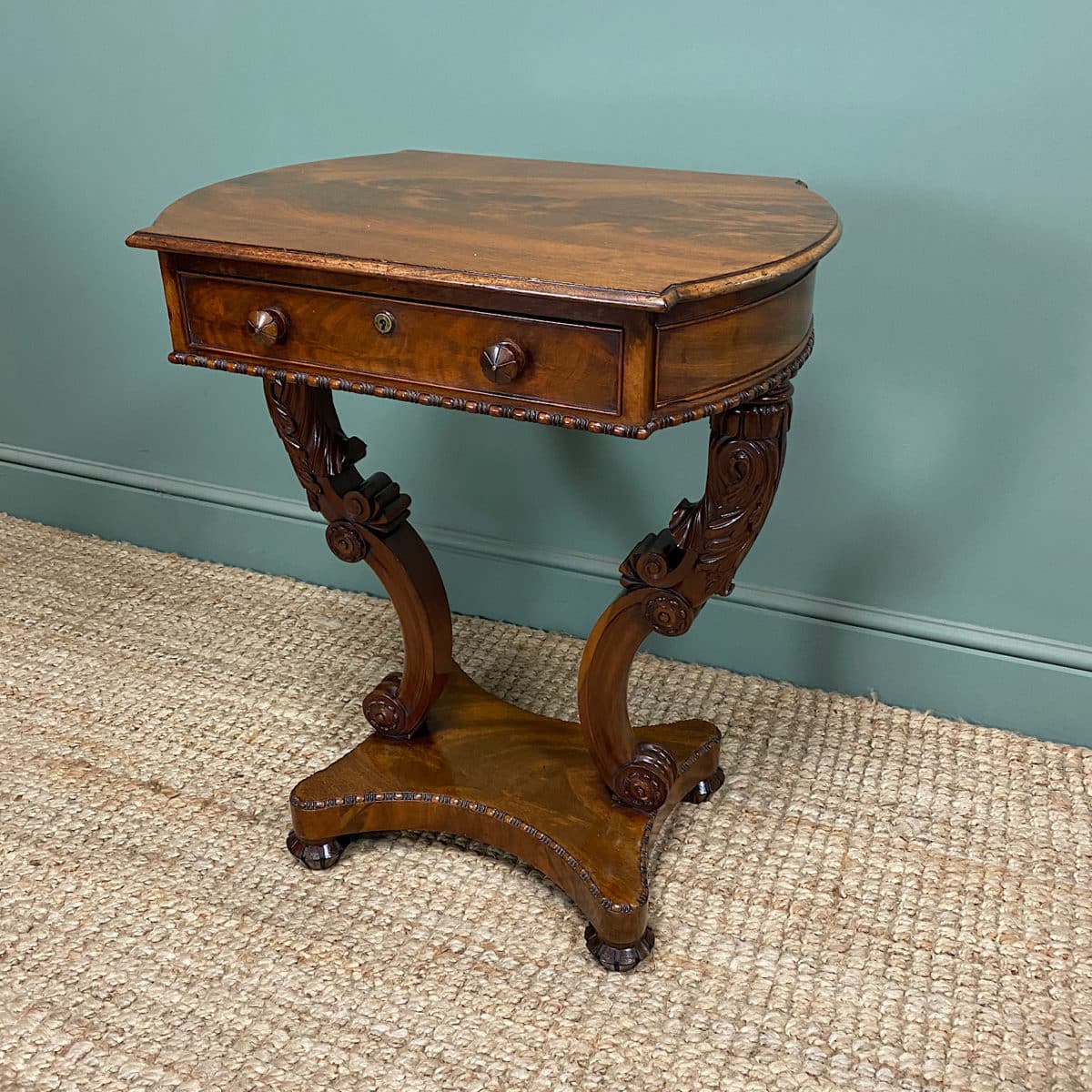 Elegant Regency Mahogany Antique Side Table - Antiques World