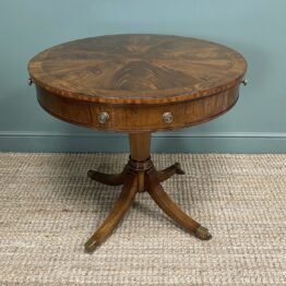 Quality Small Mahogany Antique Drum Table