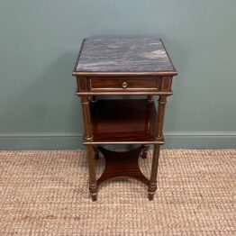 Elegant Marble Top Antique Lamp Table