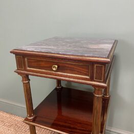 Elegant Marble Top Antique Lamp Table