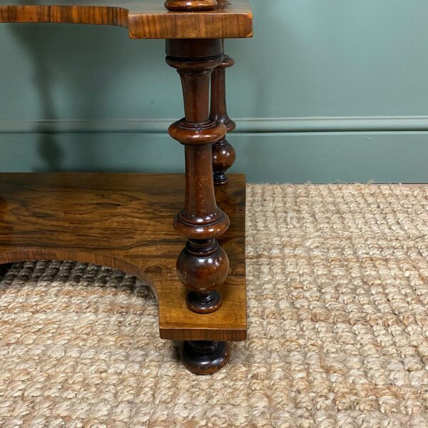 Victorian Walnut Antique Davenport Whatnot