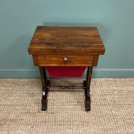 Spectacular Victorian Rosewood Antique Work Table