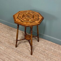 Beautiful Marquetry Top Antique Table
