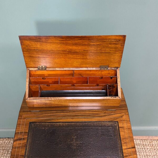 Victorian Walnut Antique Davenport Whatnot