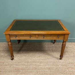 Victorian Oak Antique Writing Table