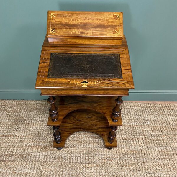 Victorian Walnut Antique Davenport Whatnot