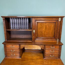 Unusual Victorian Gillows Walnut Secretaire Cabinet
