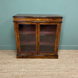 Quality Antique Victorian Rosewood Display Cabinet