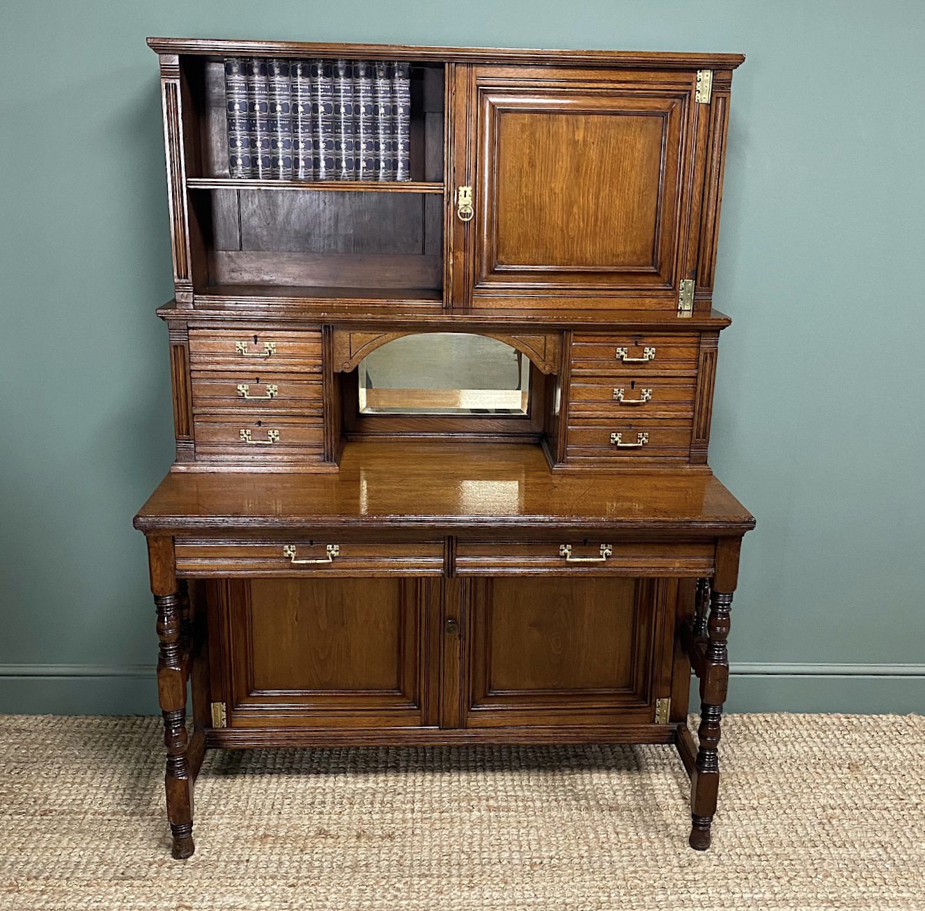 Antique wood store secretary desk