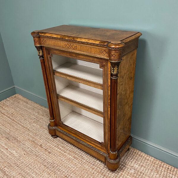 Fine Quality Antique Victorian Walnut Pier Cabinet