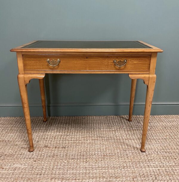 High Quality Satinwood Antique Victorian Writing Table by Gillows