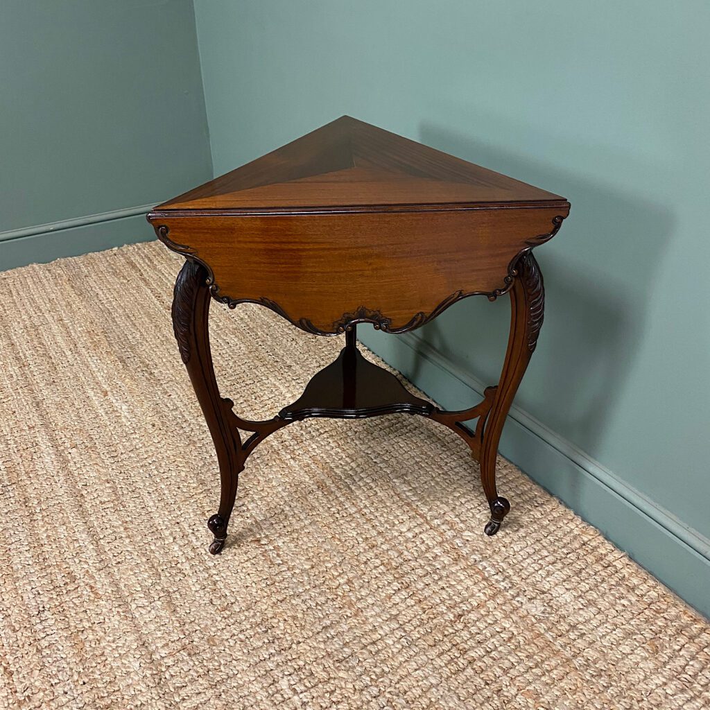 Unusual Victorian Antique Corner Table - Antiques World