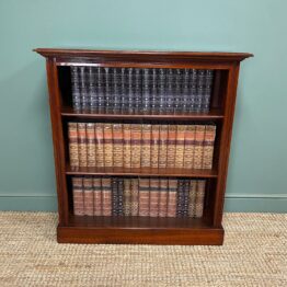 Fine Quality Antique Victorian Mahogany Open Bookcase