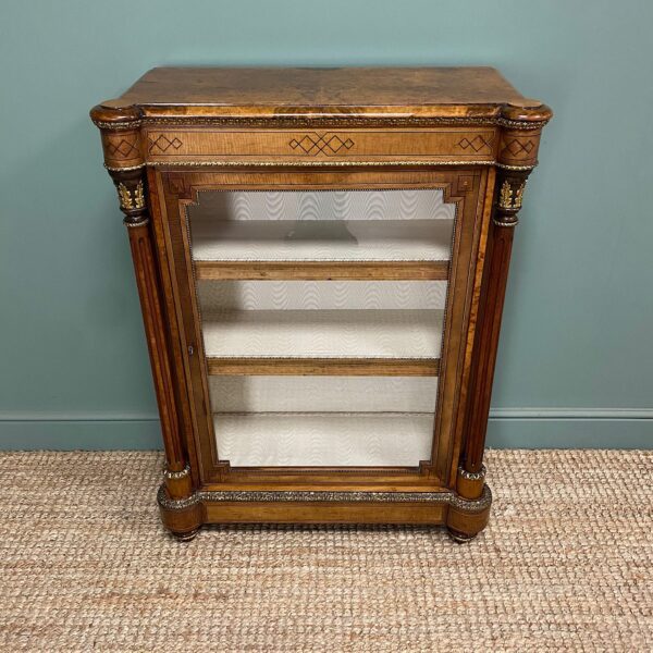 Fine Quality Antique Victorian Walnut Pier Cabinet