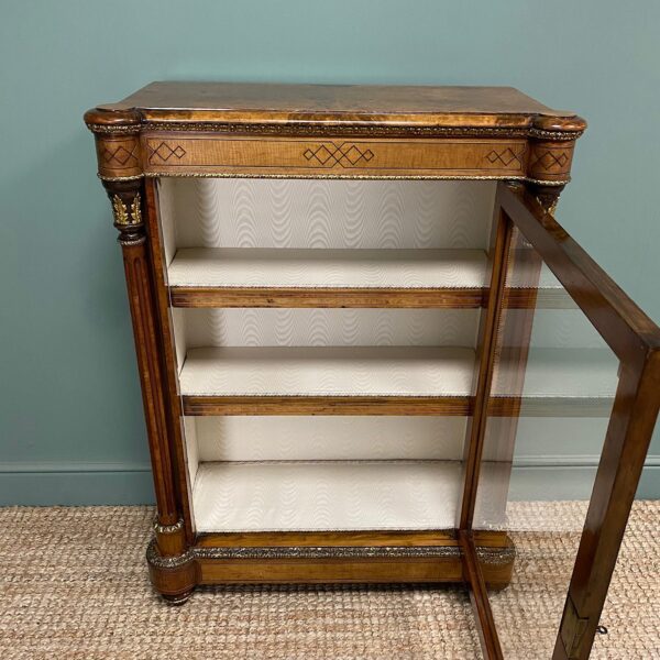 Fine Quality Antique Victorian Walnut Pier Cabinet