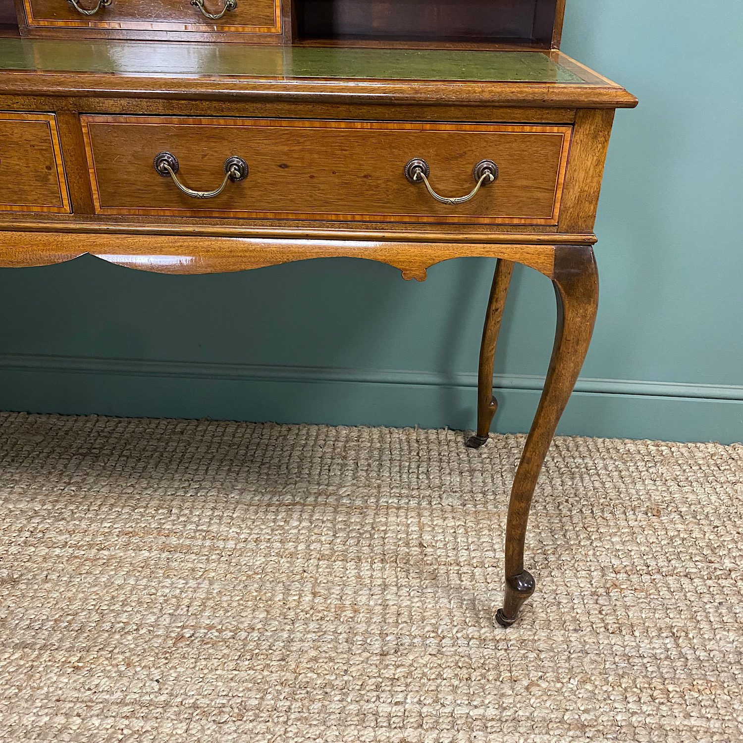 Vintage oak store writing desk