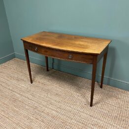 Large Antique Bow Front Side Table