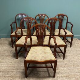 Stunning Set of 6 Antique Edwardian Dining Chairs