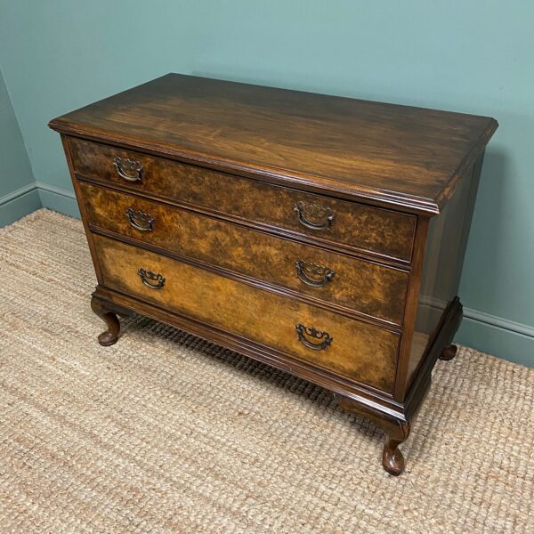 Spectacular Antique Edwardian Walnut Chest of Drawers