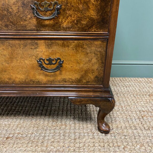 Spectacular Antique Edwardian Walnut Chest of Drawers