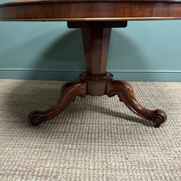 Beautifully Figured Mahogany Circular Antique Dining Table