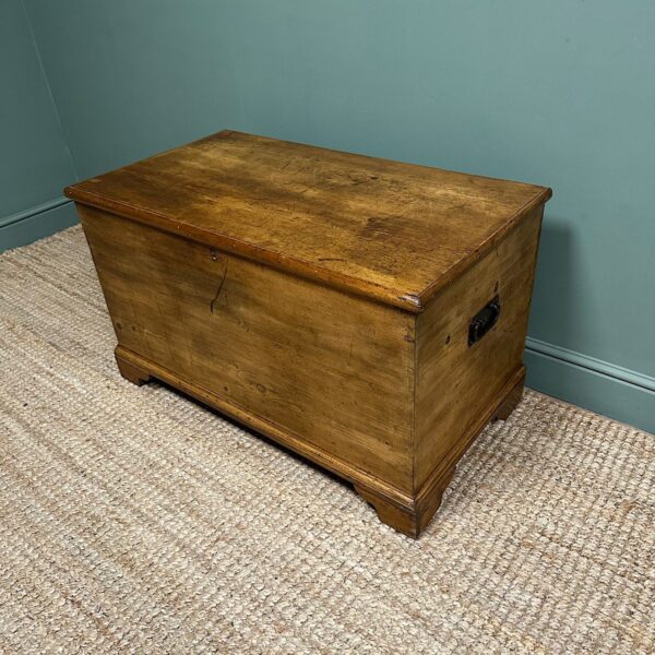 Antique Victorian Pine Bedding Box / Blanket Box