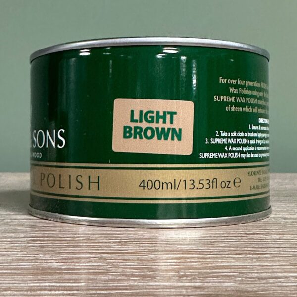 Fiddes Supreme Wax Polish Light Brown 400ml