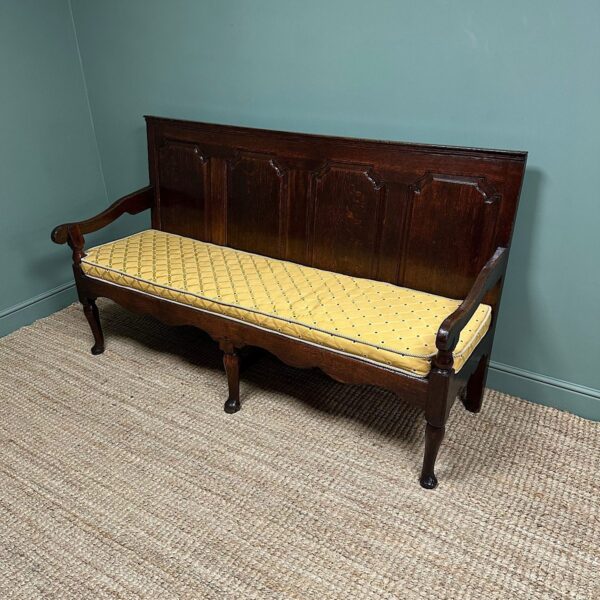 Period Georgian Oak Antique Settle / Bench