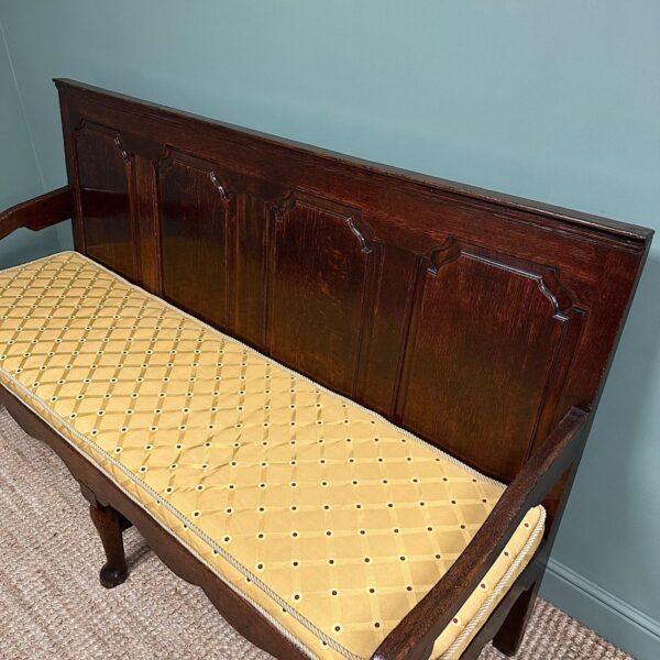 Period Georgian Oak Antique Settle / Bench