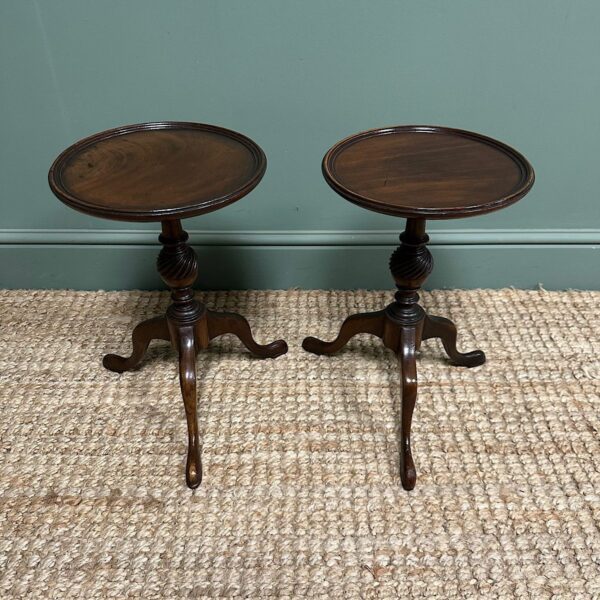 Quality Antique Edwardian Mahogany Pair of Occasional Tables