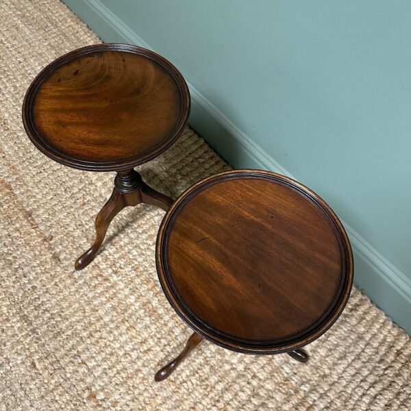 Quality Antique Edwardian Mahogany Pair of Occasional Tables