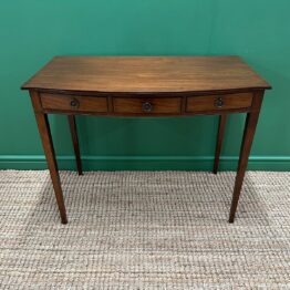 Quality Bow Fronted Hepplewhite Regency Antique Writing Table