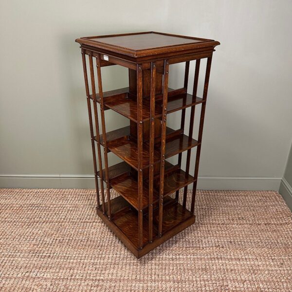 Superb Quality Antique Victorian Oak Revolving Bookcase by Francis & James Smith